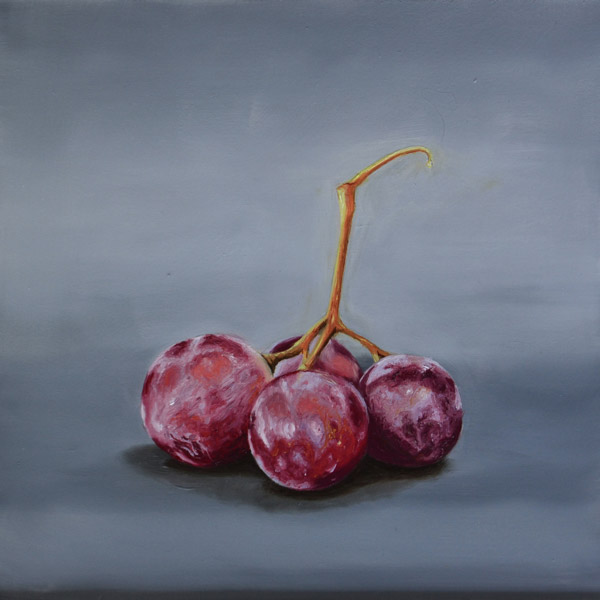 Four grapes oil painting